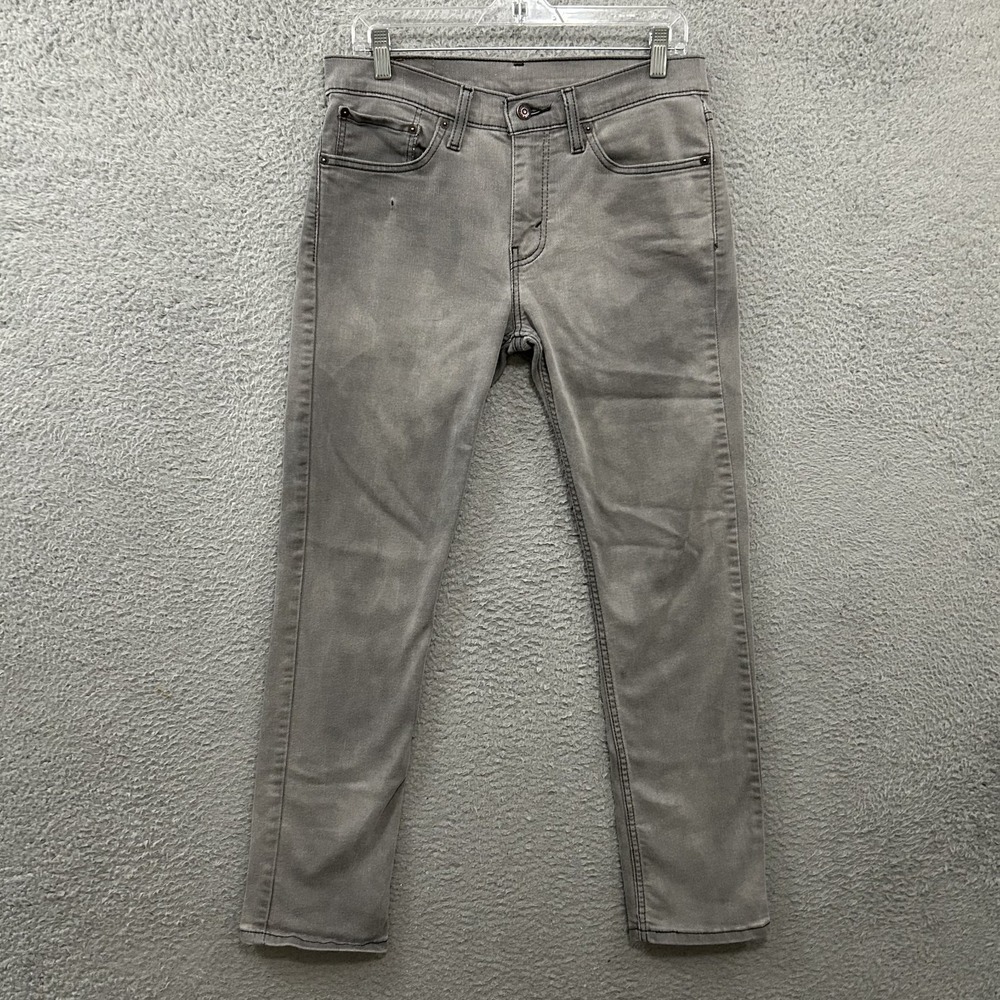 Levis Jeans Mens 31x32 Gray Denim 511 Slim Straight American Stretch Red Tab